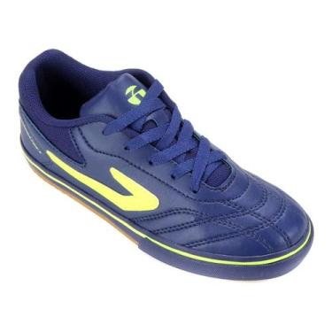 Imagem de Chuteira Futsal Juvenil Topper Dominator 3 - Marinho e Verde, 33