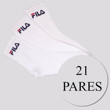 Imagem de Kit Meia Fila 21 Pares Cano Médio, 39-43