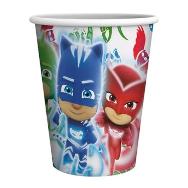 Imagem de Party Factory PJ Masks' 238 g, pacote com 8, copos de papel para aniversário infantil ou festa temática
