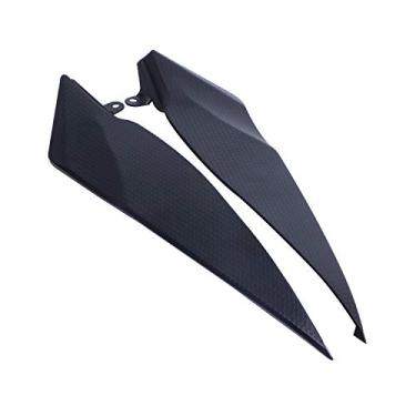 Imagem de Par preto de painel de carenagem lateral de tanque de gás capa de acabamento para Yamaha YZF R1 2007 2008