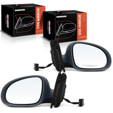 Imagem de A-Premium Par (2) espelhos retrovisores elétricos do lado do motorista e do passageiro - compatível com Volkswagen Jetta 2005-2010 - Espelho retrovisor externo cinza dobrável manual aquecido com seta