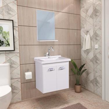 Imagem de Gabinete de Banheiro com Espelheira Kit Brasilia 45cm - Boatto Móveis