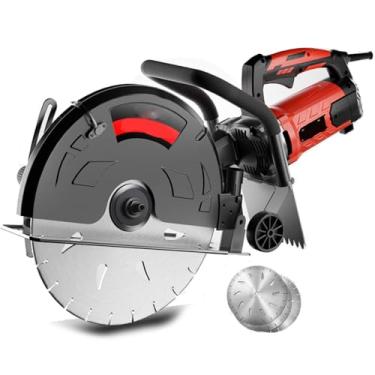 Imagem de 星姿 Caçador de parede elétrico de alta potência 9900W, máquina de corte de parede de concreto portátil, com 1/2/3 peças de dente de serra de 405 mm, profundidade de ranhura de 0-154 mm, largura