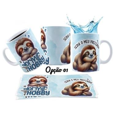 Imagem de Caneca 325ml Preguiça Sincera Frase Se Dormir fosse um hobby - LARANJA