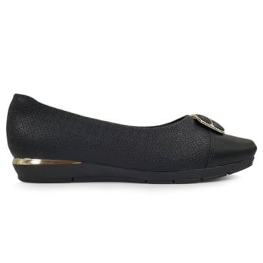 Imagem de Sapato Piccadilly Anabela Bico Quadrado Salto Baixo Feminino