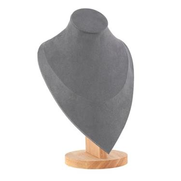 Imagem de Generic Exibição de jóias manequim busto colar suporte elegante autônomo scratchproof estável pingente suporte para lojas varejo, 12.6x18x28cm