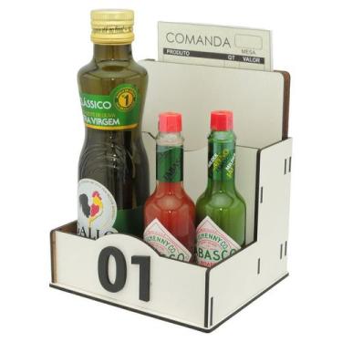 Imagem de 25 Porta Comanda Guardanapo Azeite Temperos Galheteiro Restaurante Bra