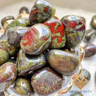 Imagem de Pedra Jaspe Sanguíneo Rolada Cristal Natural 3cm Saúde e Proteção - Ne