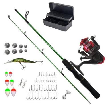 Imagem de Kit De Pesca Vara 1,20m c/ Molinete + Acessórios e Estojo - Summer
