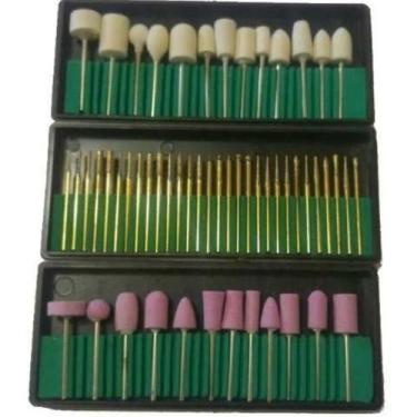 Imagem de Kit 54 Brocas Lixa Lixadeira Elétrica Unhas Polidor Motor - BC BORA CO