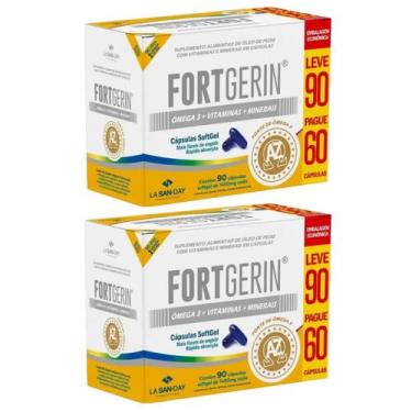 Imagem de Kit 2 Fortgerin Ômega3 Vitaminas L90p60 Cps - La San-Day