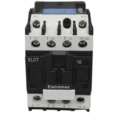 Imagem de Contator Tripolar 9A 220Vca 1Na 50/60Hz Eletromec