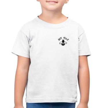 Imagem de Camiseta Algodão Infantil Bee Nice - Foca na Moda, Branco, 12