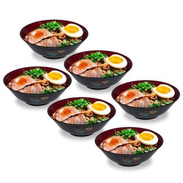 Imagem de Kit C/6 Tigelas Japonesa para Lámen Detalhe Folhas - AC