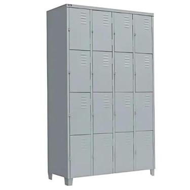 Imagem de Roupeiro em aço com 16 portas pequenas - MOVEIS VITORINO