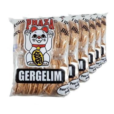 Imagem de Bolacha Japonesa Sembei Gergelim Phaza 500g - (Kit com 6)