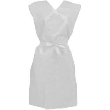 Imagem de Avental Descartável 20g Sem Manga Branco 10 Unidades - dejamaro