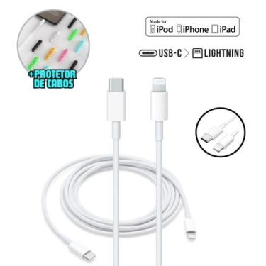 Imagem de Cabo Lightning Usb Tipo C Compativel iPhone 8 X 11 12 13 14 Carregador