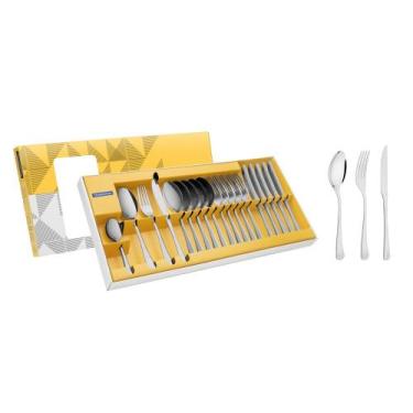 Imagem de Faqueiro Aco Inox com Faca para Churrasco 24 Peças Havana Tramontina