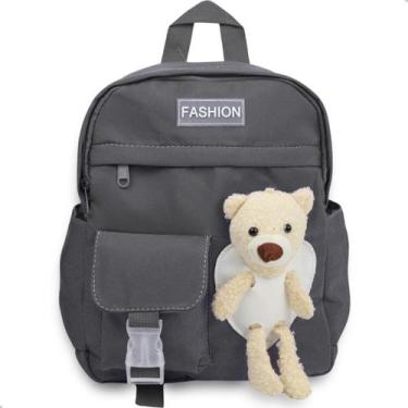 Imagem de Mochila Pequena Urso Escolar Criança Creche Alça Ajustável - KNIMP, Pr