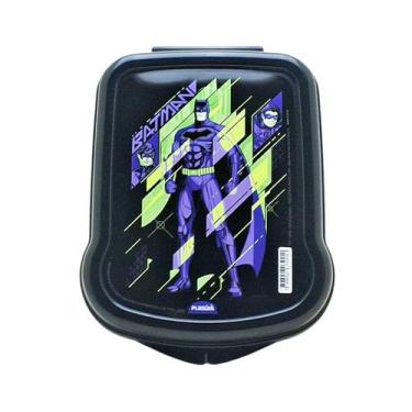 Imagem de Sanduicheira Infantil de Plástico Lancheira Escolar Plasútil, Batman