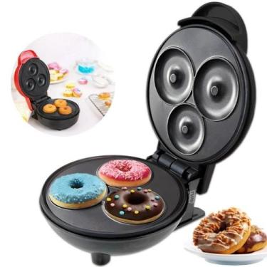 Imagem de Máquina De Donuts Mini Faz 3 Rosquinhas Confeitaria Waffle - QG DOS PR