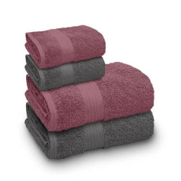 Imagem de Jogo de Toalha Banhão Indiana Intense 100% Algodão 4 Peças Gramatura 6