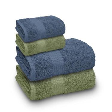 Imagem de Jogo de Toalha Banhão Indiana Intense 100% Algodão 4 Peças Gramatura 6