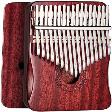 Imagem de Piano de polegar Kalimba 17 teclas piano de dedo (vinho tinto)