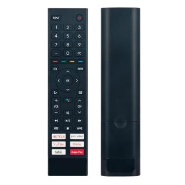 Imagem de ERF3AA80 ERF3AA80H Controle remoto de voz substituído adequado para Hisense A4 Series Smart Android TV 32A45FH 32A4H 40A4H 32A31FUA 40A45H 43A4H 43A45H 32A31FUA (0002)