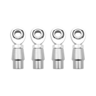 Imagem de EATAKWARD Kit de extremidade de haste de juntas Heim de 1,6 cm, kit de pinos de juntas cromoly de 1,6 cm, kit de extremidade de haste cromada para barras de tração de suspensão de direção
