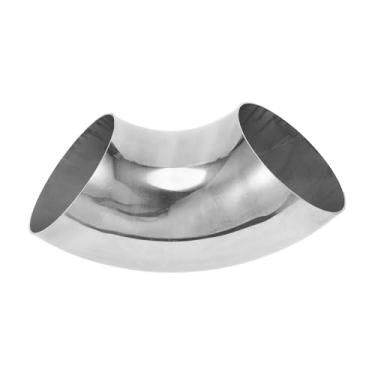 Imagem de Motoforti Tubulação de tubo de escape modificada para carro curva mandril 90 graus 10.2 cm espessura OD 1,5 mm/16GA 102x250x1,5 mm aço inoxidável 304 tom prata