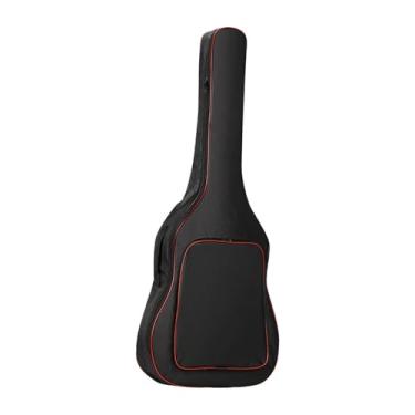 Imagem de simhoa Mochila para Violão Acústico de 41 Polegadas com Alça Lateral E Compartimentos Frontais, Vermelho