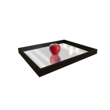 Imagem de Bandeja Espelhada Madeira 26x40,5cm Sem Alça Decoração Luxo - speziall