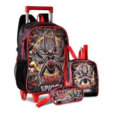 Imagem de Kit Mochila Juvenil c/rodinha Dark Spider DS3522K - CLIO