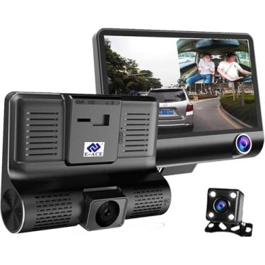 Imagem de Câmera Veicular Automotiva Full HD Frontal e Traseira Gravação em Loop, LCD 4" Visão Noturna e Sensor de Movimento