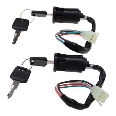 Imagem de GOOFIT Conjunto de chaves de ignição de 4 pinos para quadriciclo de bolso para quadriciclo de bolso 50cc 70cc 90cc 110cc 125cc 150cc 250cc ATV Dirt Bike Pocket Bike Quad Pack com 2