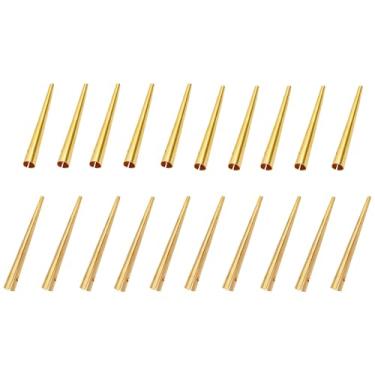 Imagem de Lord of Battles Medieval Pure Solid Brass Aiglets Set of 20 Ideal Lace Tips Replacement for Medieval Clothes and Gambesons (Classic Solid Brass Aiglets 3.8 Cm)