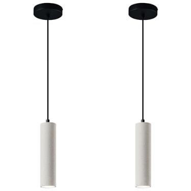 Imagem de ADCTHOME Luminária Pendente De Concreto Led Moderna Para Cozinha, Luminária De Teto Para Sala De Jantar, Clube De Café, Restaurante, Bar, Sala De Estar (Pacote Com 2)