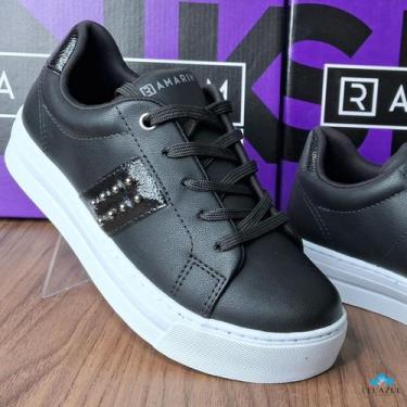 Imagem de Tênis Feminino Ramarim Plataforma Casual Clean Conforto - Moleca, Pret