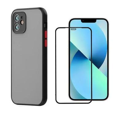 Imagem de Capa Case Translucida Fosca Resistente E Pelicula 9D Para iPhone 11 6.