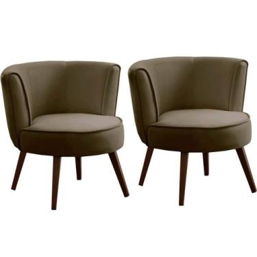 Imagem de Kit 2 Poltronas para Sala e Escritório Decorativas Lara - Konfort, Vel