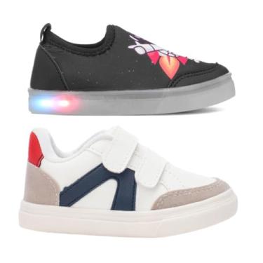 Imagem de Combo 2 Pares Tenis Infantil Casual Menino Funfy 550A (Cinza, BR, Criança de 1 a 3 anos, Numérico, 21)