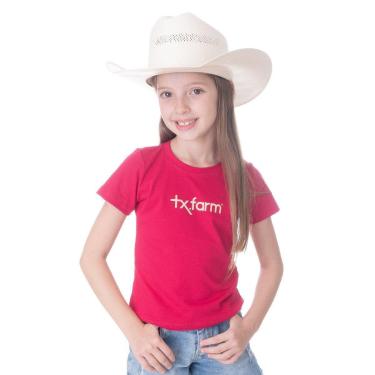 Imagem de CAMISETA FEMININA INFANTIL TEXAS FARM - CIF006 - ROSA MAGENTA-Feminino