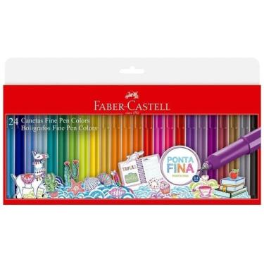 Imagem de Caneta Faber Castell Fine Pen 24 Cores 0.4mm