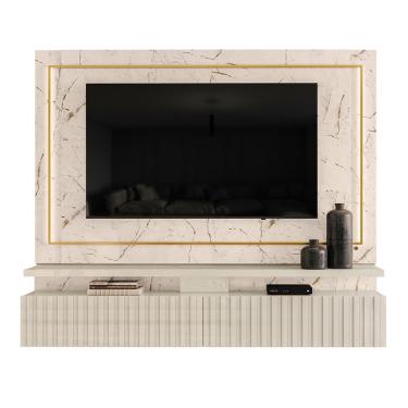 Imagem de Painel Home Suspenso Gaia para TV até 75 - Madetec Calacata/Off White
