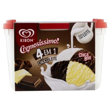 Imagem de Sorvete 4 em 1 Chocoleite Kibon Cremosíssimo Pote 2L