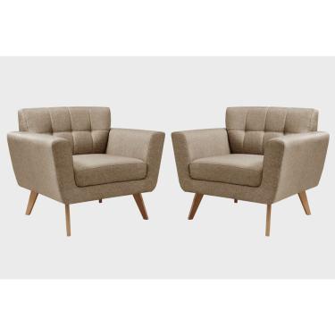 Imagem de Kit 2 Poltronas Decorativas Bruna Sala de Estar Quarto Recepção