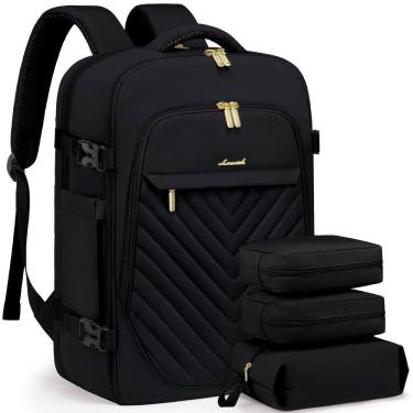 Imagem de Mochila de viagem LOVEVOOK para mulheres de 50 litros com 18 laptops preta