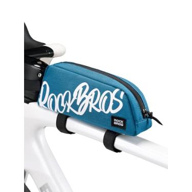 Imagem de ROCKBROS Bolsa de bicicleta de tubo superior, bolsa leve para quadro de bicicleta, bolsa de armazenamento de bicicleta de instalação rápida, bolsa pequena de acessórios de bicicleta para MTB